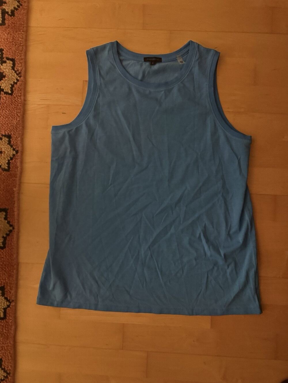 patrick assaraf tank Cobalt Blue Cotton M